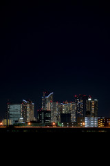 夜景のビル群（日本・武蔵小杉・高層ビル）
