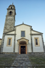 Church San Leonardo in Pallanza ,Verbania. Main entrance Church San Leonardo in Verbania by Lake...