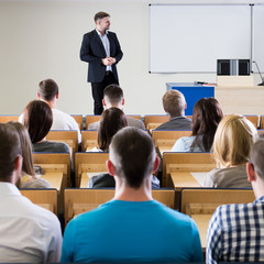 Young people during conference