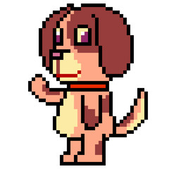Fototapeta premium pixel art dog