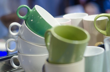 Set of clorful cups 