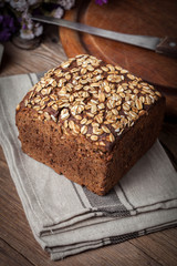 Whole Grain rye bread with seeds.