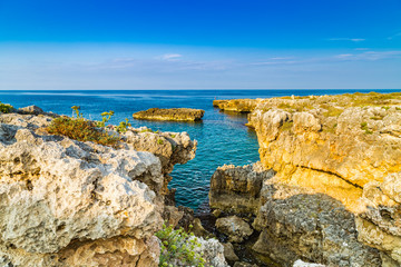 rocky coastal shore of Puglia
