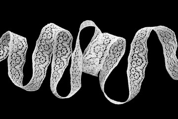 White lace isolated