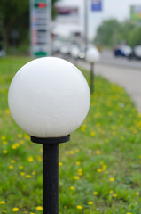 City lights on the columns