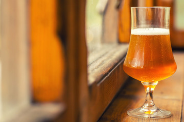 Autumn beer glass
