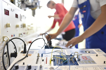 Switchboard in a vocational school