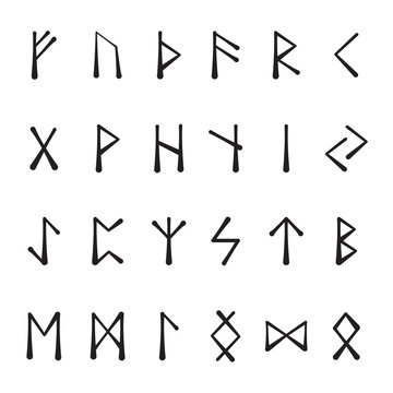 Runic alphabet black