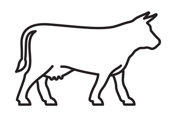 Cow outline vector icon