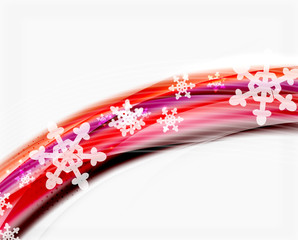 Christmas and New Year business wave template