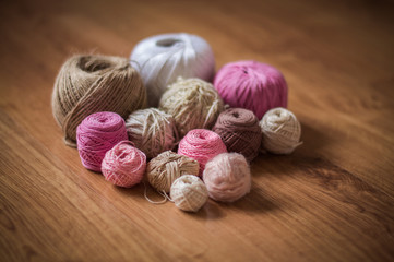 Fototapeta na wymiar a set of thread for crochet