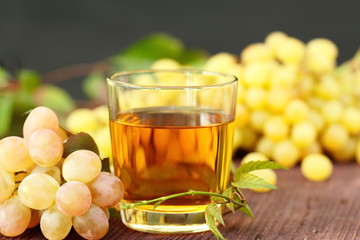 Grape juice and fresh berries