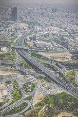 View from The Milad Tower in Tehran, Iran.