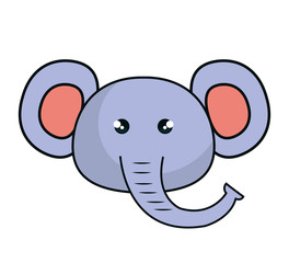 cute elephant stuffed icon vector illustration design