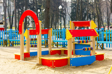Fototapeta na wymiar Empty playground for children
