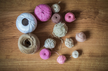 a set of thread for crochet
