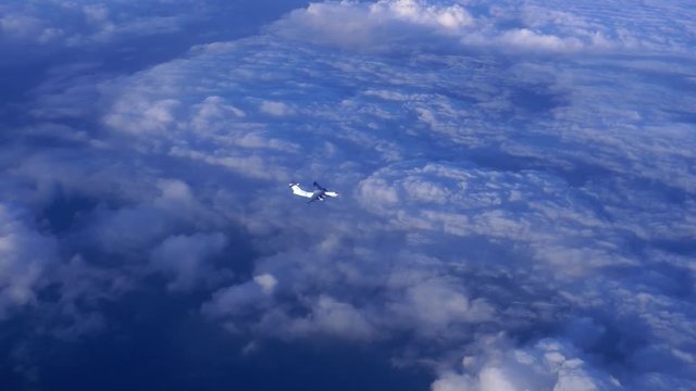 The Il-78 on a background of clouds