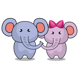 cute elephant stuffed icon vector illustration design