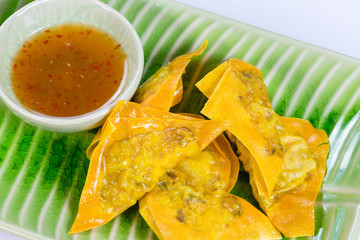 Fried dumplings chinese food