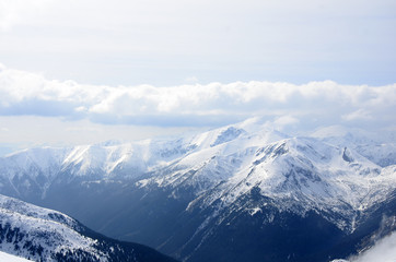 winter panorama of mountains