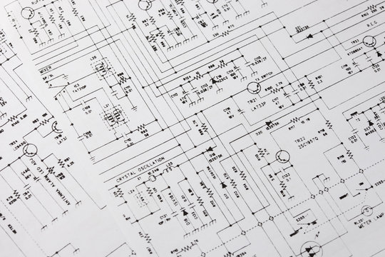 Electronics engineering drawing or circuit schematic