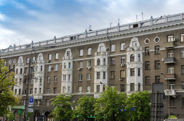 Beautiful building on the city street