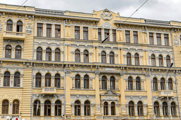 Beautiful building on the city street