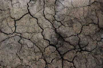 Crack cement wall background.