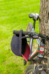 Young man with bicycle