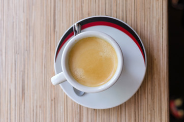 Close-up photo of the cup of coffee