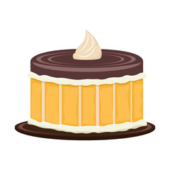 delicious sweet cake birthday vector illustration design