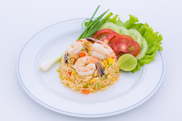 stir-fried rice with shrimp