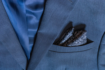 Blazer Closeup Texture Detail Textile Blue Tuxedo Suit Professio