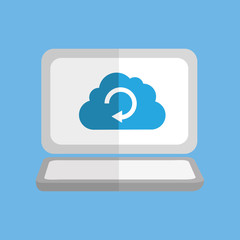 Cloud computing technology icon vector illustration graphic design