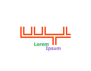 Abstract logo design template. Science technology, Teamwork, Social Network, Community.
