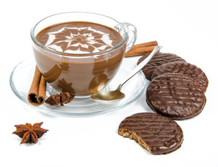 biscuits with hot chocolate