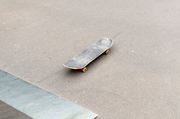Close up of empty skate