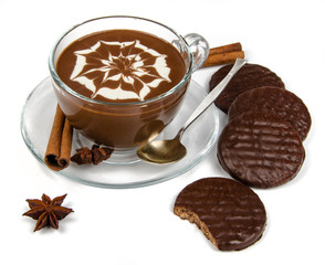 biscuits with hot chocolate