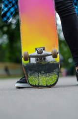 Young woman with the skateboard © retoncy