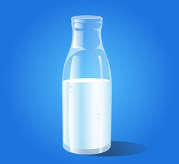 Vector bottle of milk