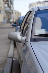  parked cars on the city street