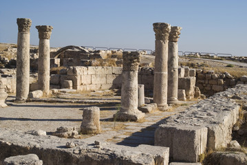 Obraz premium Ruins of the Byzantine Church at Amman Citadel in Jordan
