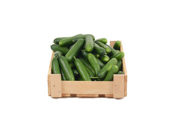 Gurken in einer Kiste