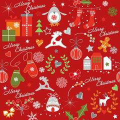 Seamless Christmas pattern. Vector grafik