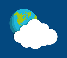 Cloud computing technology icon vector illustration graphic design