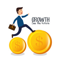 growth see the future concept vector illustration design