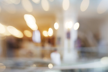 De-focuses business center interior. Blur background.