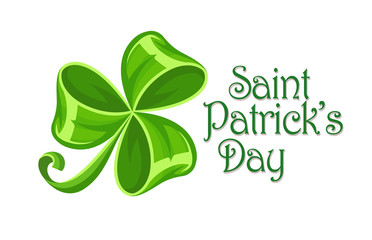 Shamrock bow made of green ribbon