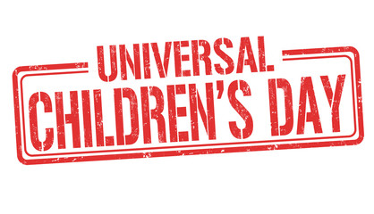 Universal Children's Day sign or stamp