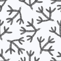 seamless Christmas pattern with fir branches